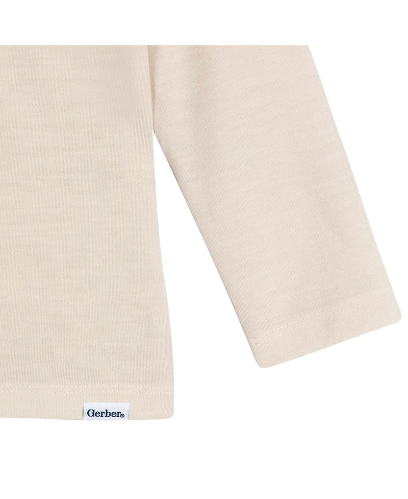 Gerber Toddler Boys 2-Piece Comfy Long Sleeve Top and Pajama Pant Set