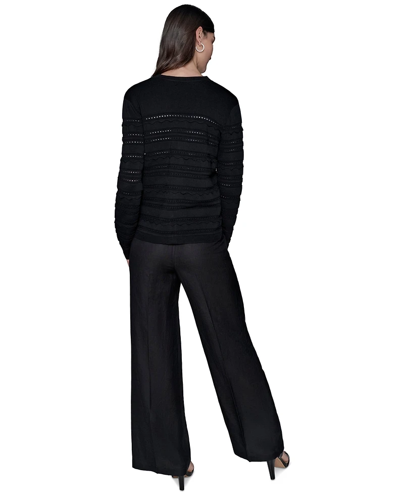 Karl Lagerfeld Paris Women's Scalloped-Trim Cardigan