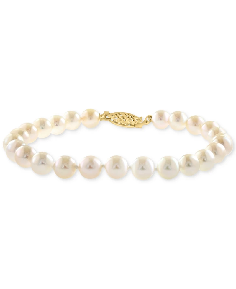 Effy Cultured Akoya Pearl (6mm) Filigree Clasp Bracelet