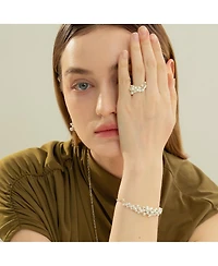 Sterling Silver Vivienne Statement Bouquet Chain Bracelet
