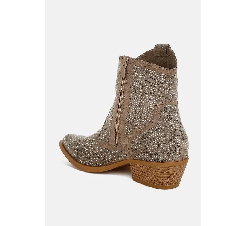 Costello Rhinestones Embellished Cowboy Boots