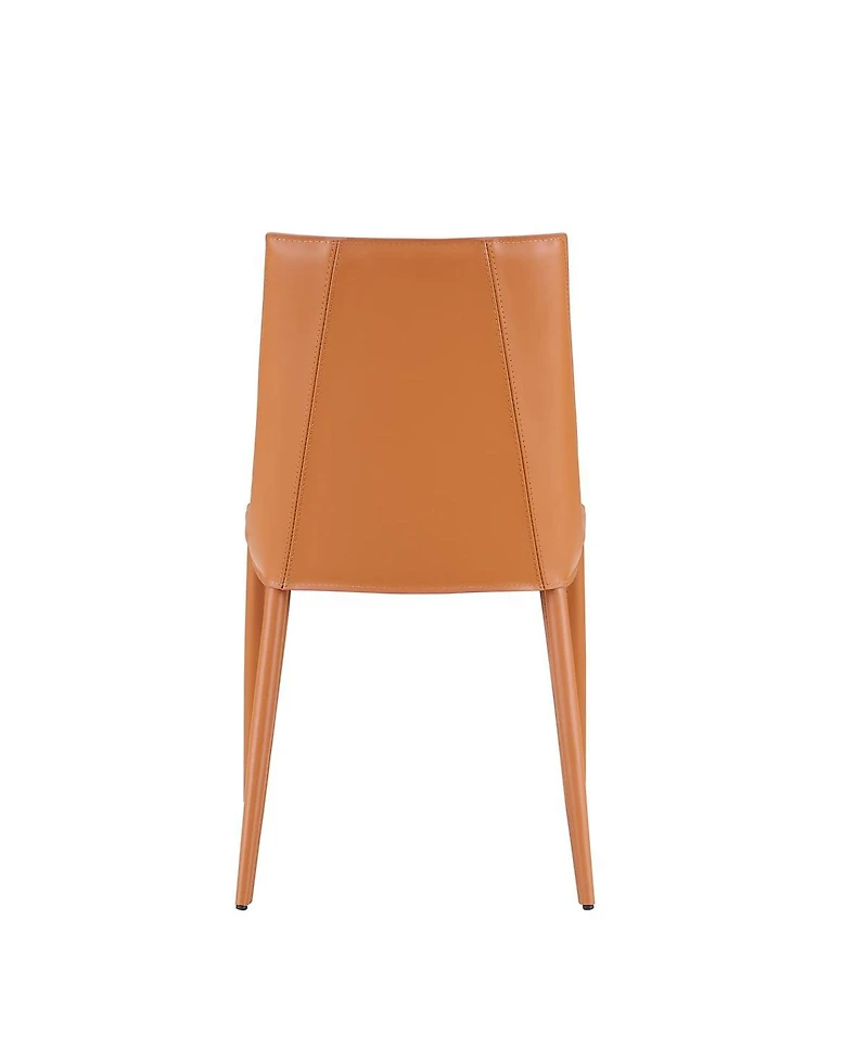 Faux Leather Dining Chair with Armless Design for Kitchen or Room