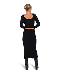Belle & Bloom Women's All My Life Knit Midi Skirt