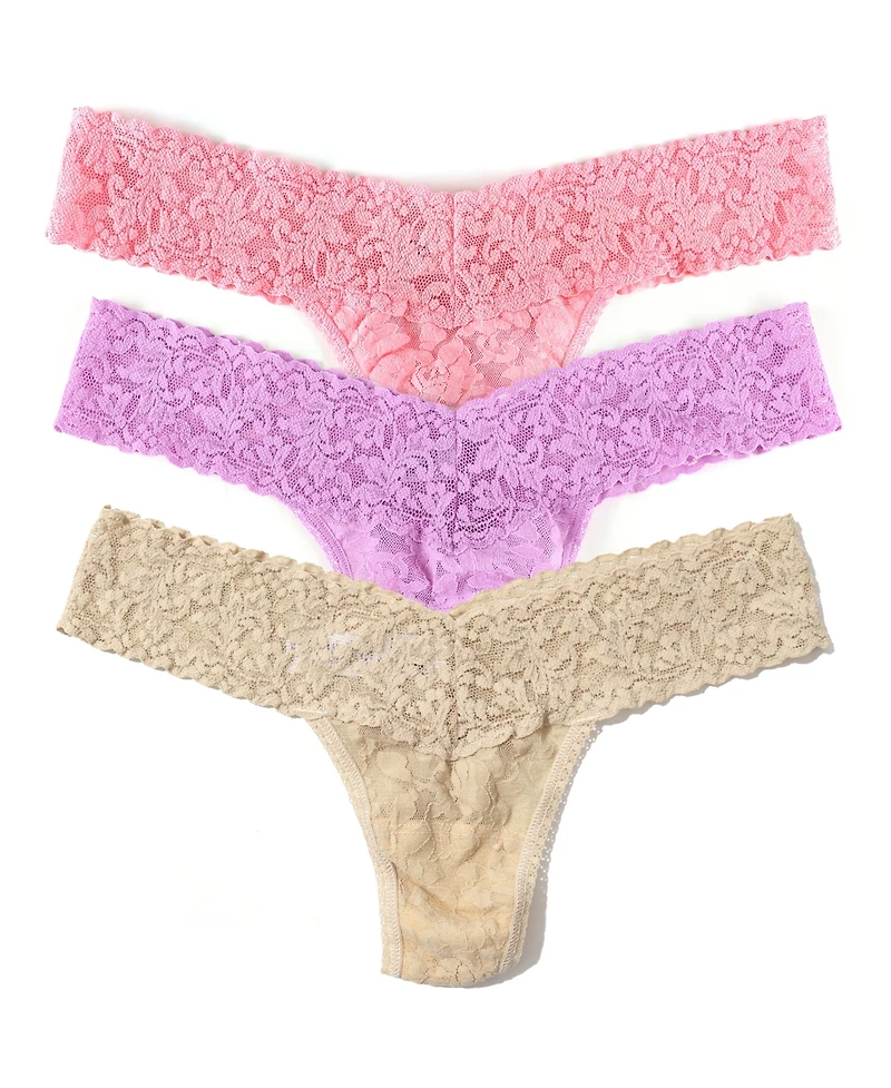 Hanky Panky Women's Signature Lace Low Rise Thong 3 Pack