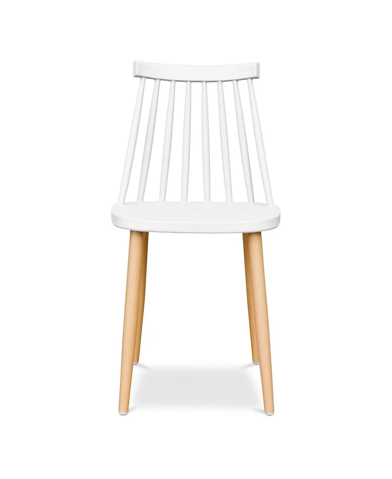 Durable Windsor Back Dining Chair Metal and Plastic Design for Everyday Use