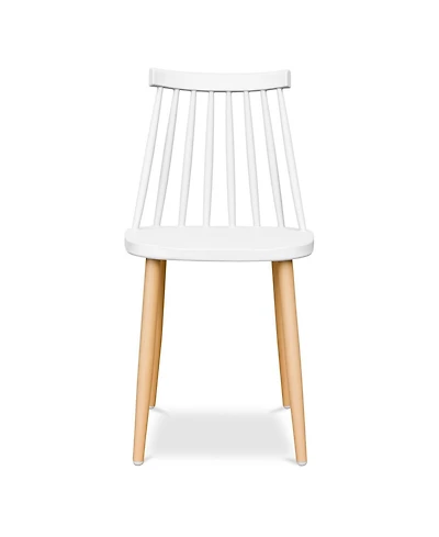 Durable Windsor Back Dining Chair Metal and Plastic Design for Everyday Use