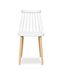 Durable Windsor Back Dining Chair Metal and Plastic Design for Everyday Use