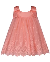 Bonnie Baby Girls Bow Shoulder Embroidered Float Dress