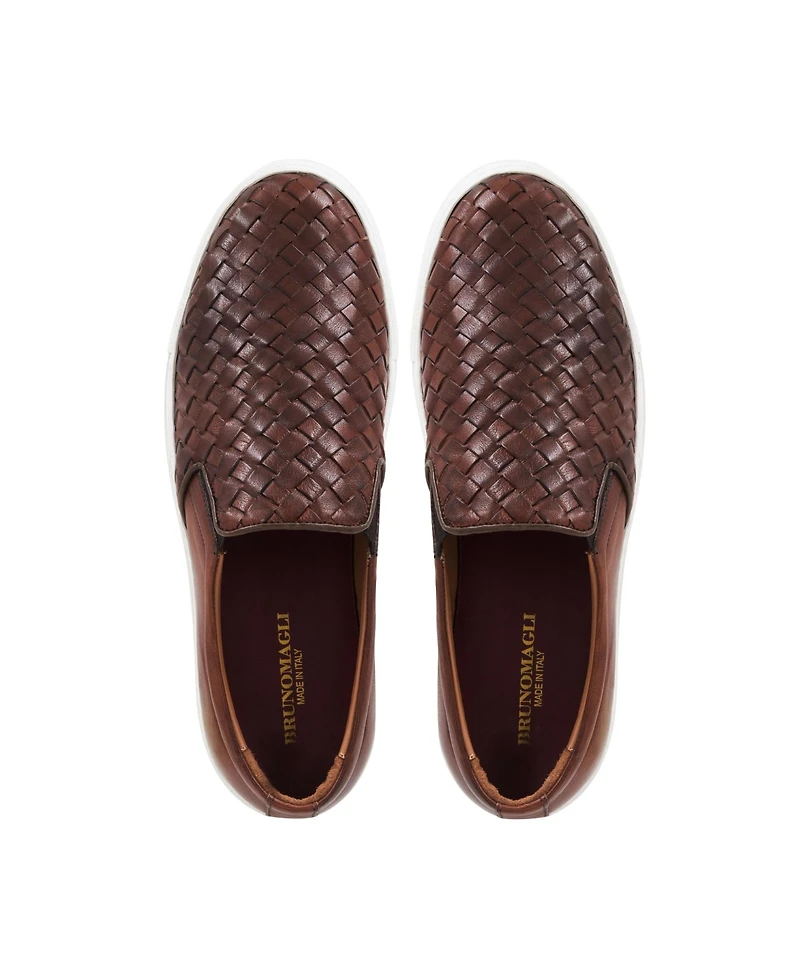 Bruno Magli Men's Livorno Woven Slip On Sneakers