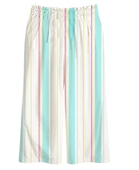 Disney Toddler and Little Girls 2-Piece Stitch Embroidered Stripe Linen Top Pant Set