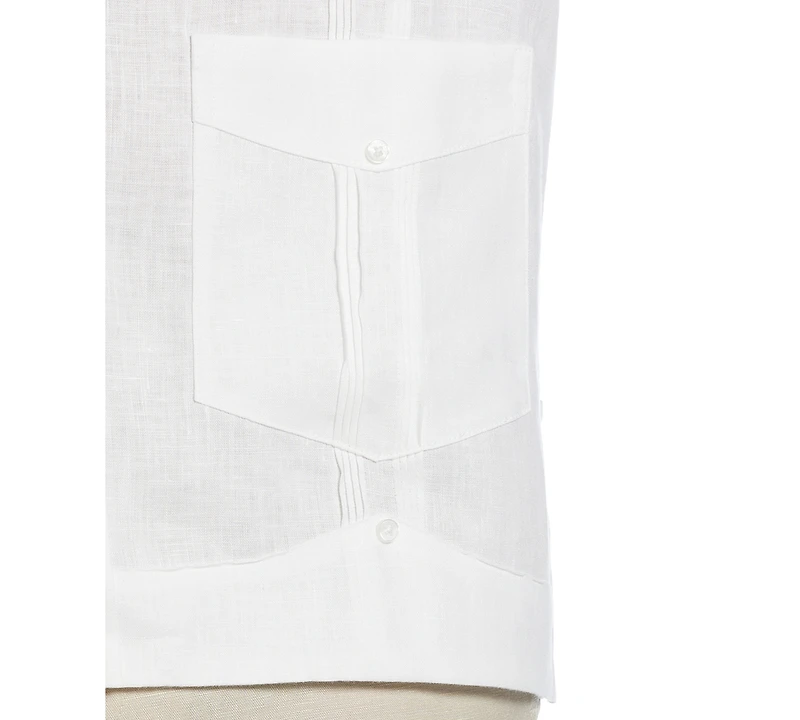 Cubavera Men's 100% Linen Long Sleeve 4 Pocket Guayabera Shirt
