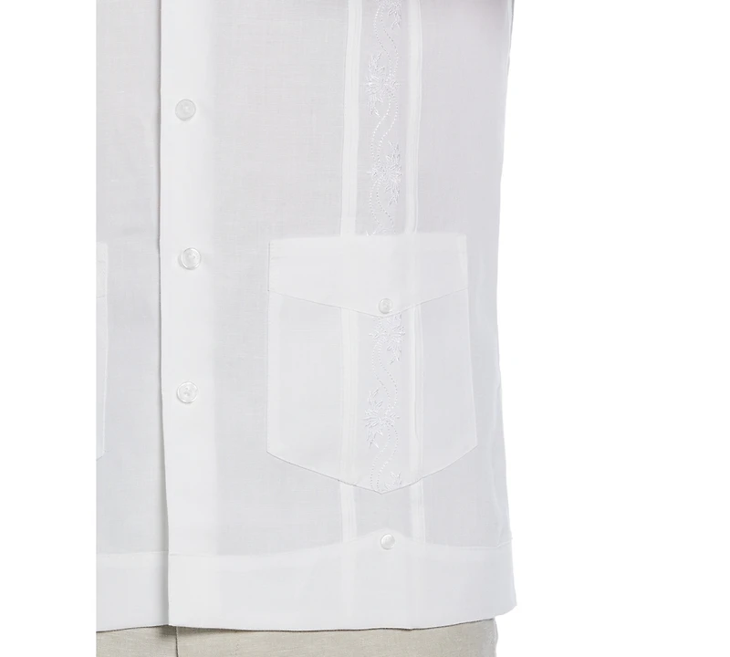 Cubavera Short-Sleeve Embroidered Guayabera Shirt