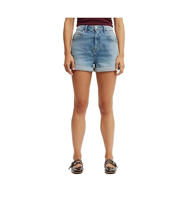 Cotton On Women's High Rise Micro Denim Short