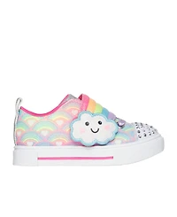 Skechers Toddler Girls Twinkle Toes: Twinkle Sparks - Cloud Cutie Light-Up Fastening Strap Casual Sneakers from Finish Line