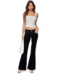 Edikted Women's Dulcie Dotted Cotton Bustier Top