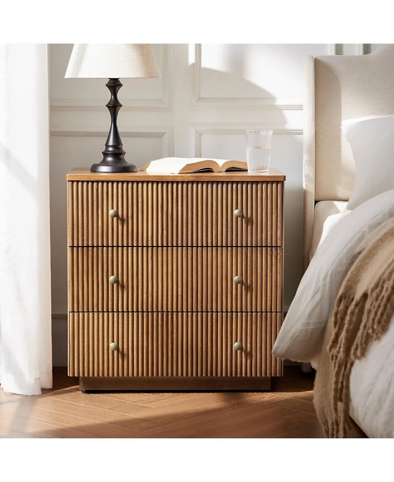 Sara 3-Drawer Nightstand