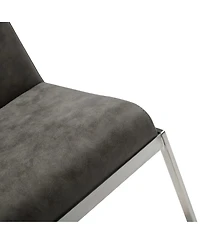 Sleek Stainless Steel Bar Height Chair for Indoor or Outdoor Use
