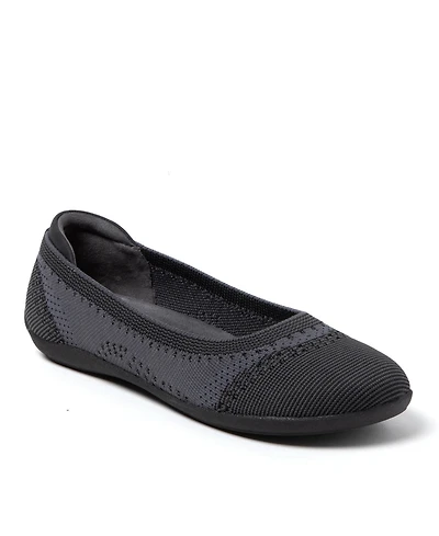 Dearfoams Women's Misty Ballet Flat Lightweight Slip Ons