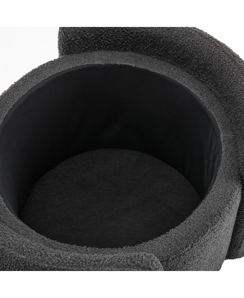 Streamdale Cozy Boucle Storage Ottoman Stylish Comfort with Hidden Storage