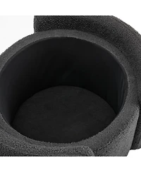 Streamdale Cozy Boucle Storage Ottoman Stylish Comfort with Hidden Storage