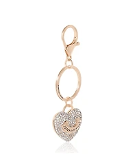 Juicy Couture Pave Heart Keychain – Sparkling Gold-Tone Charm