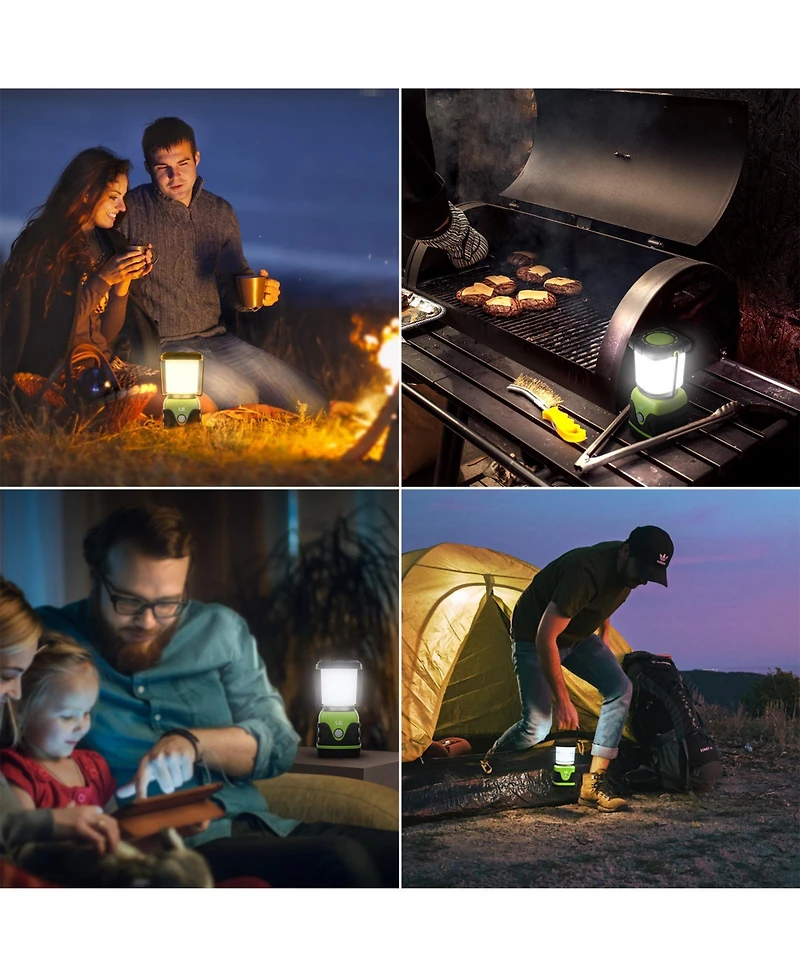 Lepro 1000LM Battery Powered Led Camping Lantern, Waterproof with 4 Light Modes,Not Rechargeable, Ideal for Camping, Emergency, Power Outages