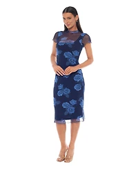 Bebe Women's Printed Powermesh T-Shirt Dress