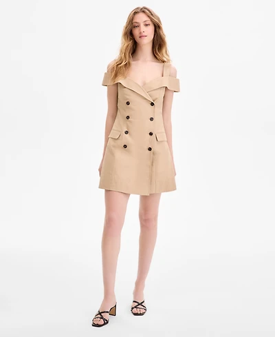 French Connection Women's Lightweight Trench Mini Dress