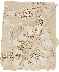 Saro Lifestyle Delicate Embroidery Tablecloth