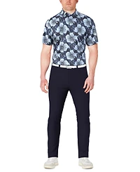 Pga Tour Men's Hibiscus-Print Polo Shirt