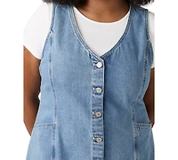 Levi's Plus Vianna Cotton V-Neck Vest Dress