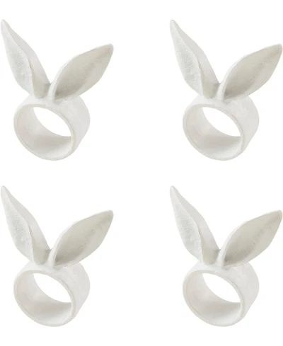 Saro Lifestyle Playful Bunny Ears Napkin Rings, Set of 4