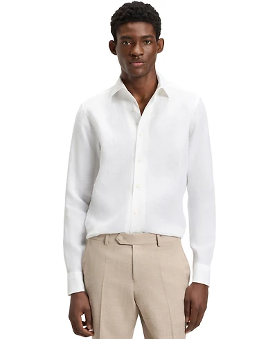 Hugo Boss Beckham x Boss Men's Regular-Fit Linen Shirt