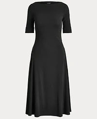 Lauren Ralph Women's Rib-Knit Stretch Cotton Midi Dress