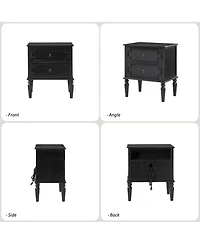 Kim 28"Tall 2-Drawer Nightstand
