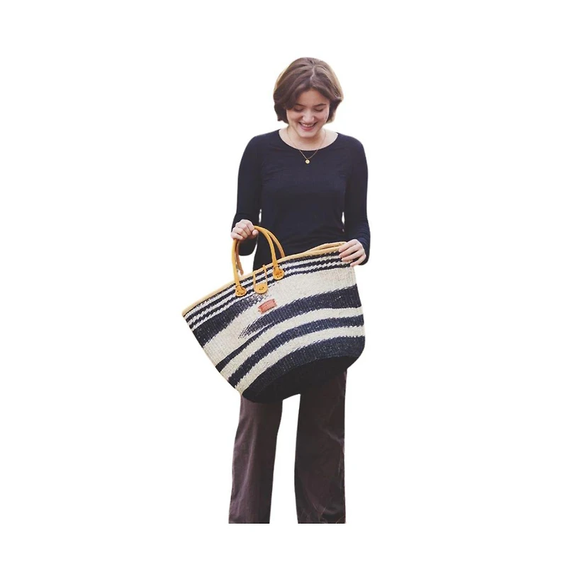 Balance Art Handmade Sisal Straw Basket Tote Bag