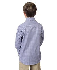Tailorbyrd Big Boys Signature Gingham Long Sleeve Shirt