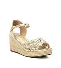 Women's Raffia Wedge Sandals By Xti
