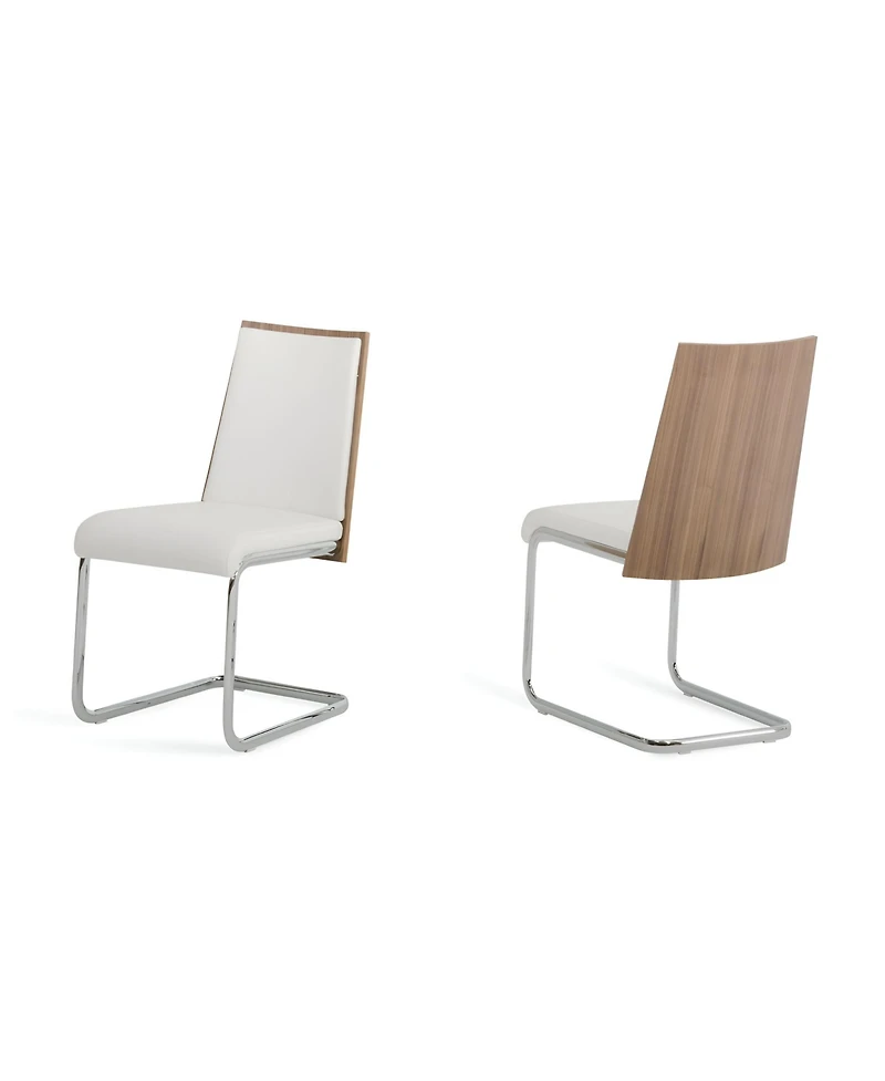 Faux Leather Dining Chairs Set of 2 Modern Side Chairs for Home or Apartment