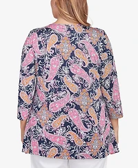 Ruby Rd. Plus Beaded Neck Knit Top