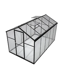 Streamdale 6x10 Polycarbonate Greenhouse Kit with Aluminum Frame and Adjustable Roof Vent