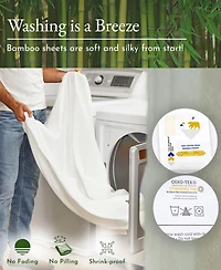 Silky Soft 100% Rayon from Bamboo Cases King Size, Set Of 2 For Smooth Hair & Skin, Fits King Pillows by California Design Den