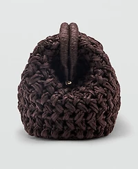 Mango Women's Natural Fiber Clutch Bag
