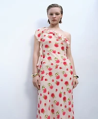 Mango Women's Floral Ruffled Dress
