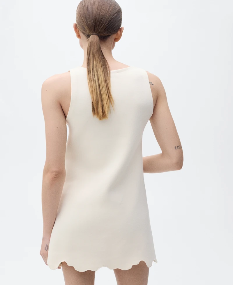 Mango Women's Openwork Details Knitted Dress