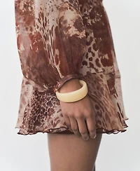 Mango Women's Printed Ruffles Short Dress