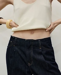 Mango Women's Wide Leg Denim Jeans