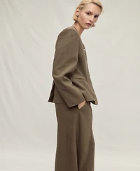 Mango Women's Seamless Linen Suit Pants