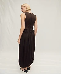 Mango Women's Puffed Hem Semi-Transparent Dress