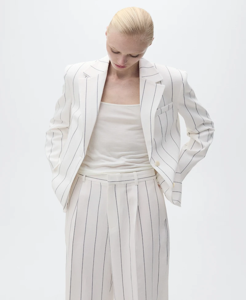 Mango Women's Striped Suit Pants